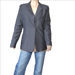 Blazer Pinstripe Collared Long sleeves Grey color ARMANI COLLEZIONI